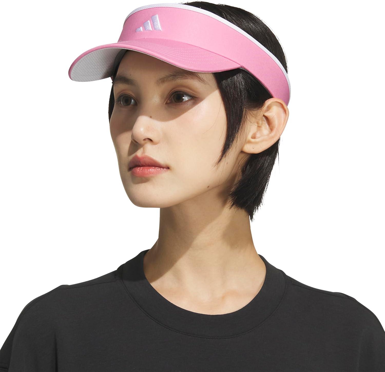 imageadidas Womens Visor Match Athletic Clipon Sun Hat for Sport ampamp TrainingTropic BloomWhite20