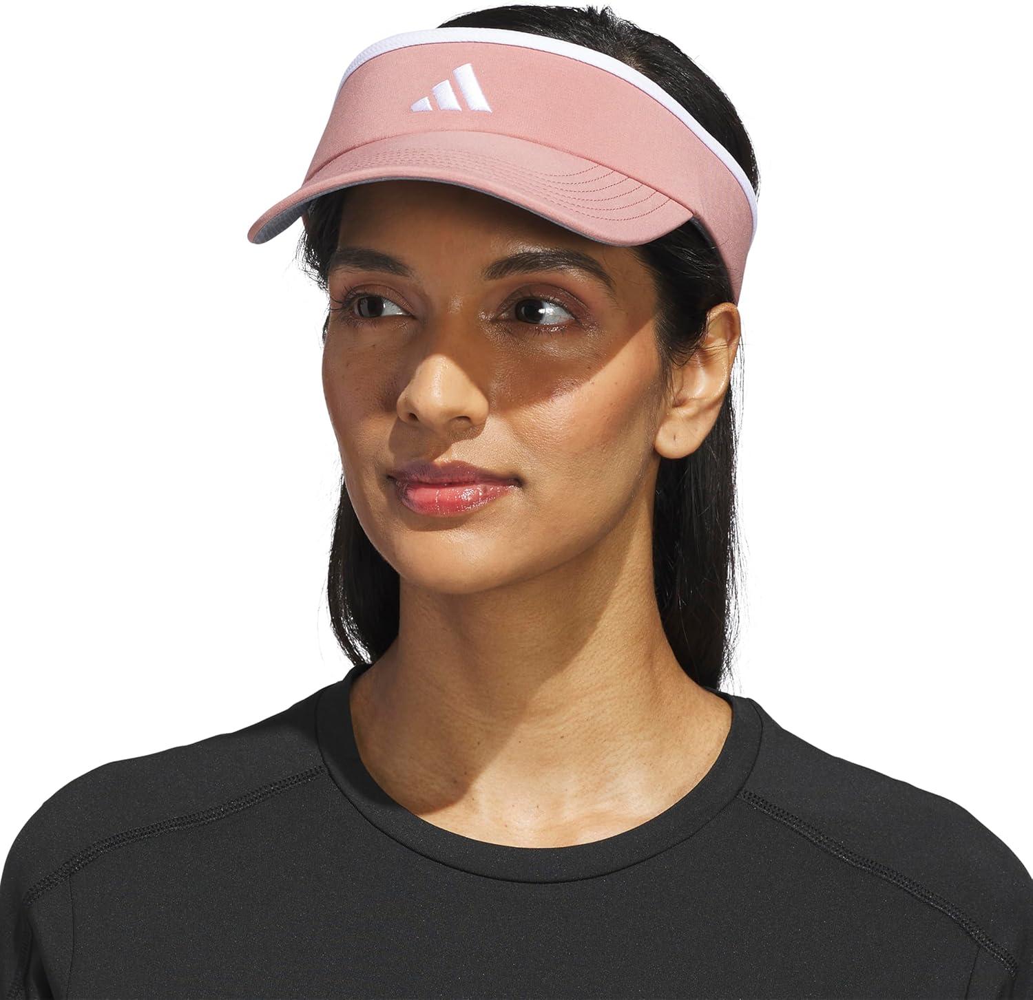 imageadidas Womens Visor Match Athletic Clipon Sun Hat for Sport ampamp TrainingWarm Clay PinkWhite20