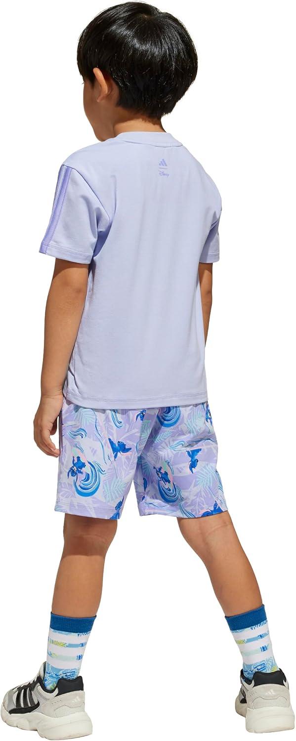 imageadidas boys Disney Lilo and Stitch Tshirt SetViolet ToneLight Purple