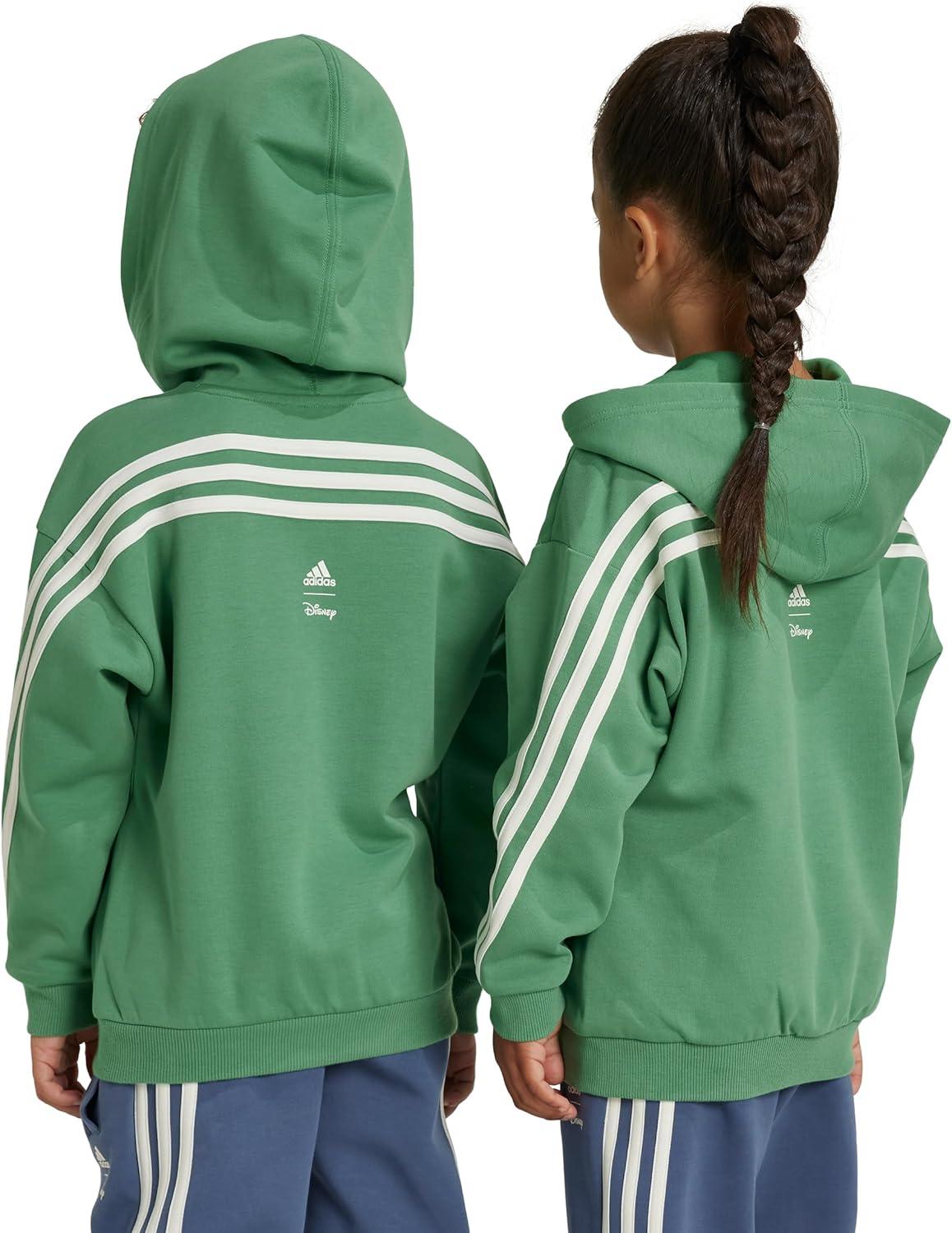 imageadidas unisexchild Disney Mickey Mouse SweatshirtPreloved GreenOff WhiteSemi Spark