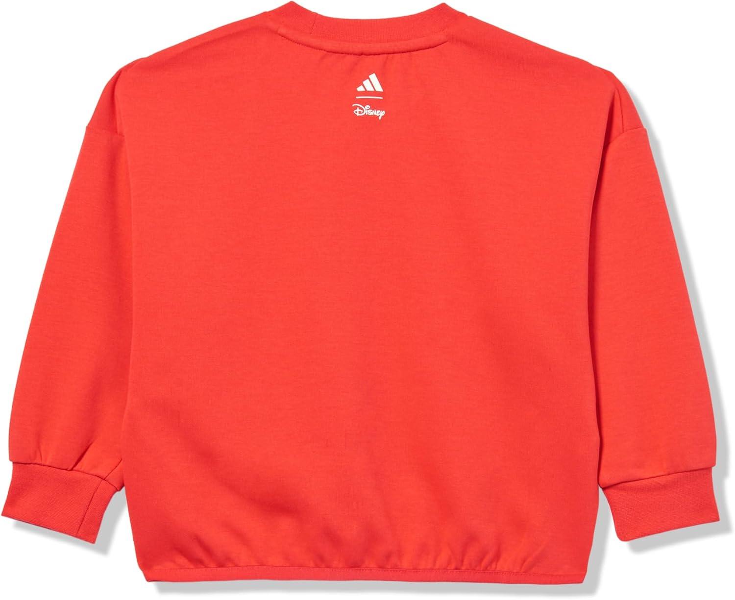 imageadidas unisexchild Disney Mickey Mouse SweatshirtPure RubyOff White