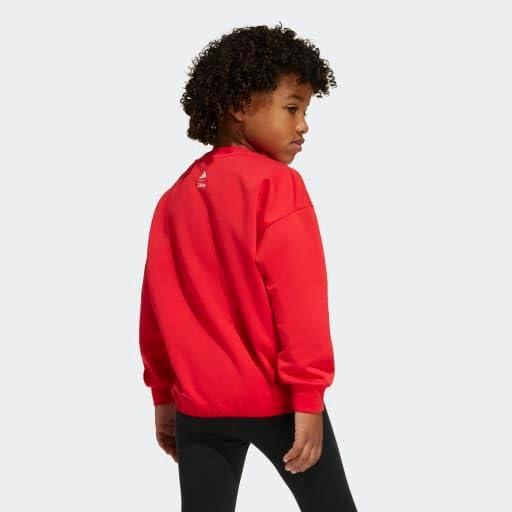 imageadidas unisexchild Disney Mickey Mouse SweatshirtPure RubyOff White