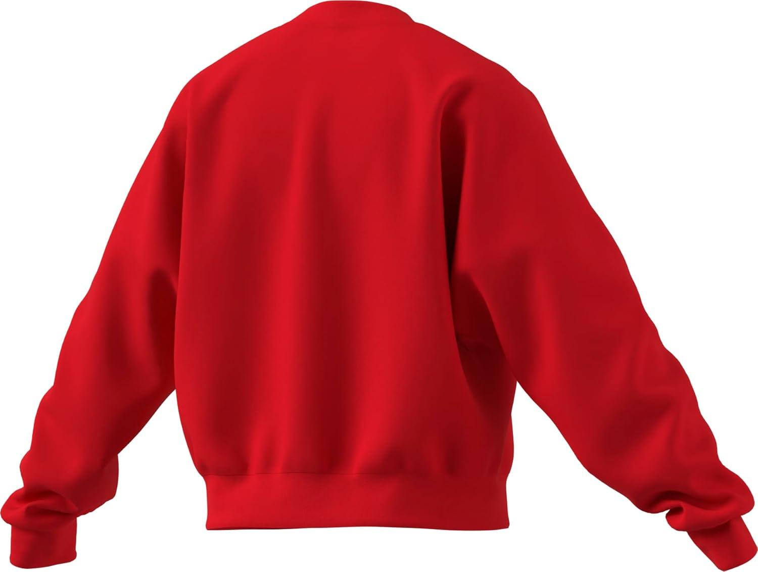 imageadidas womens Essentials Small Logo Feel Cozy SweatshirtPure RubyBlack