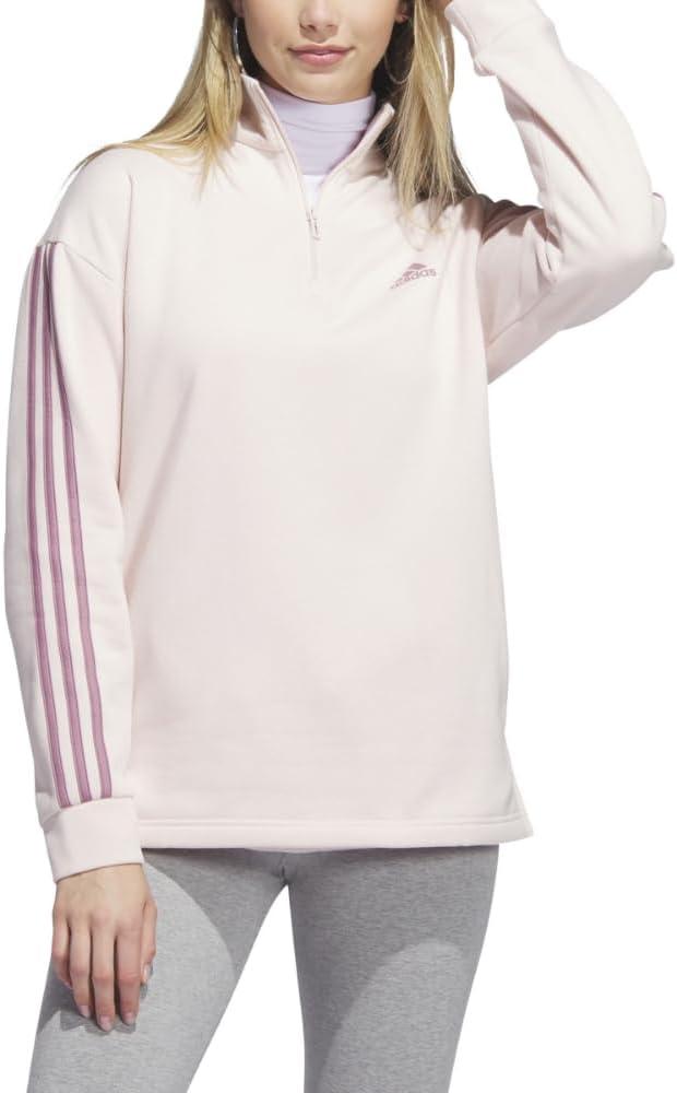 imageadidas womens Quarterzip Fleece SweatshirtWonder Quartz