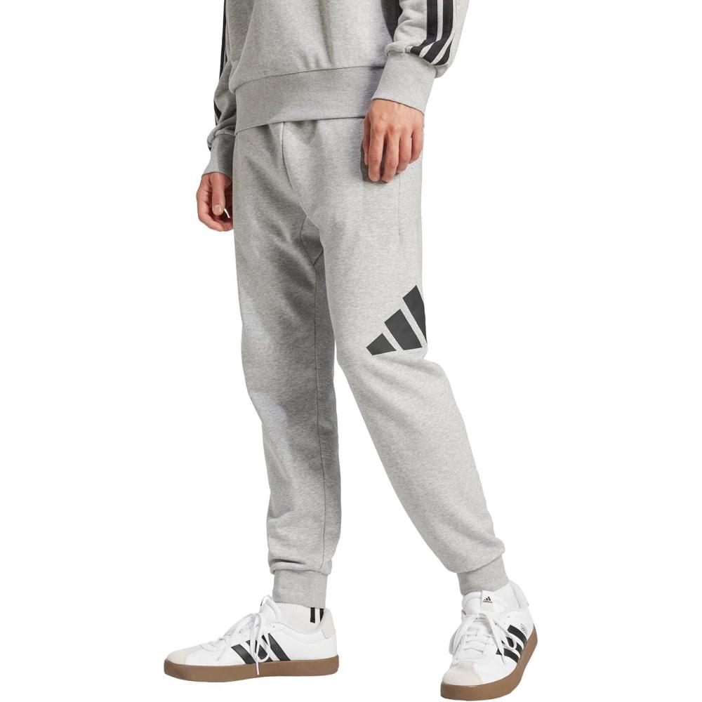imageAdidas Mens Essentials Big Logo French Terry PantsMedium Grey HeatherBlack