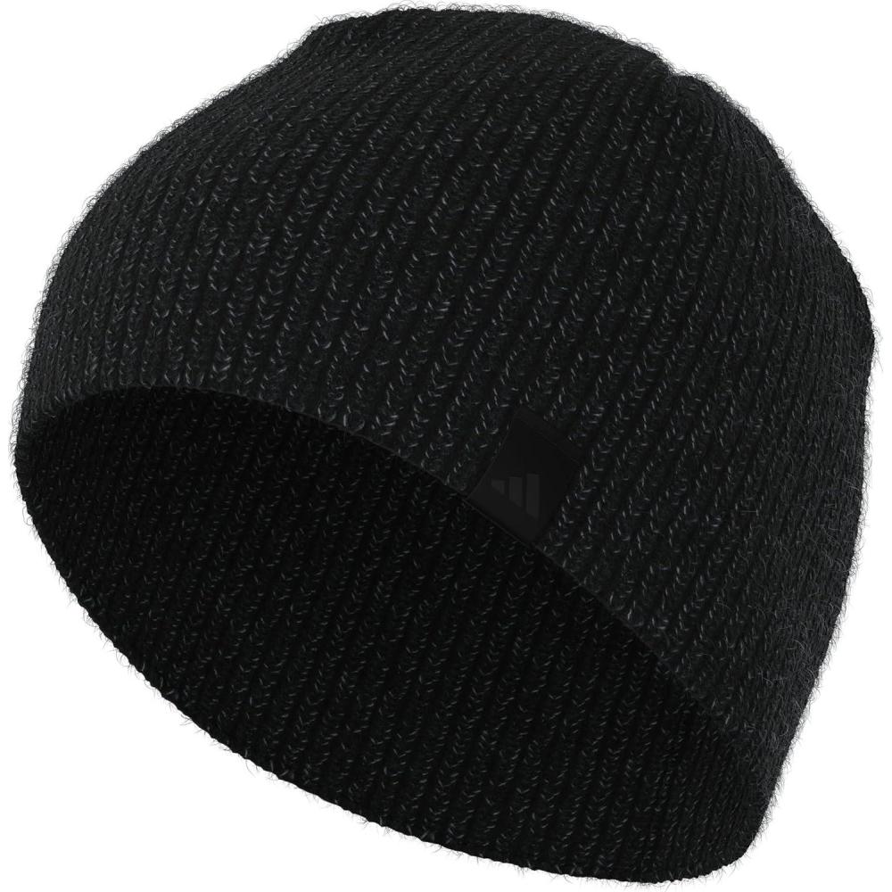imageAdidas Womens Beanie Lifestyle Standard Fit Winter Knit HatBlackGreyBlack