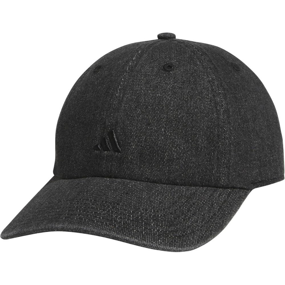 imageAdidas Womens Saturday Baseball Cap Adjustable Cotton Hat Athletic Relaxed FitBlack DenimBlack