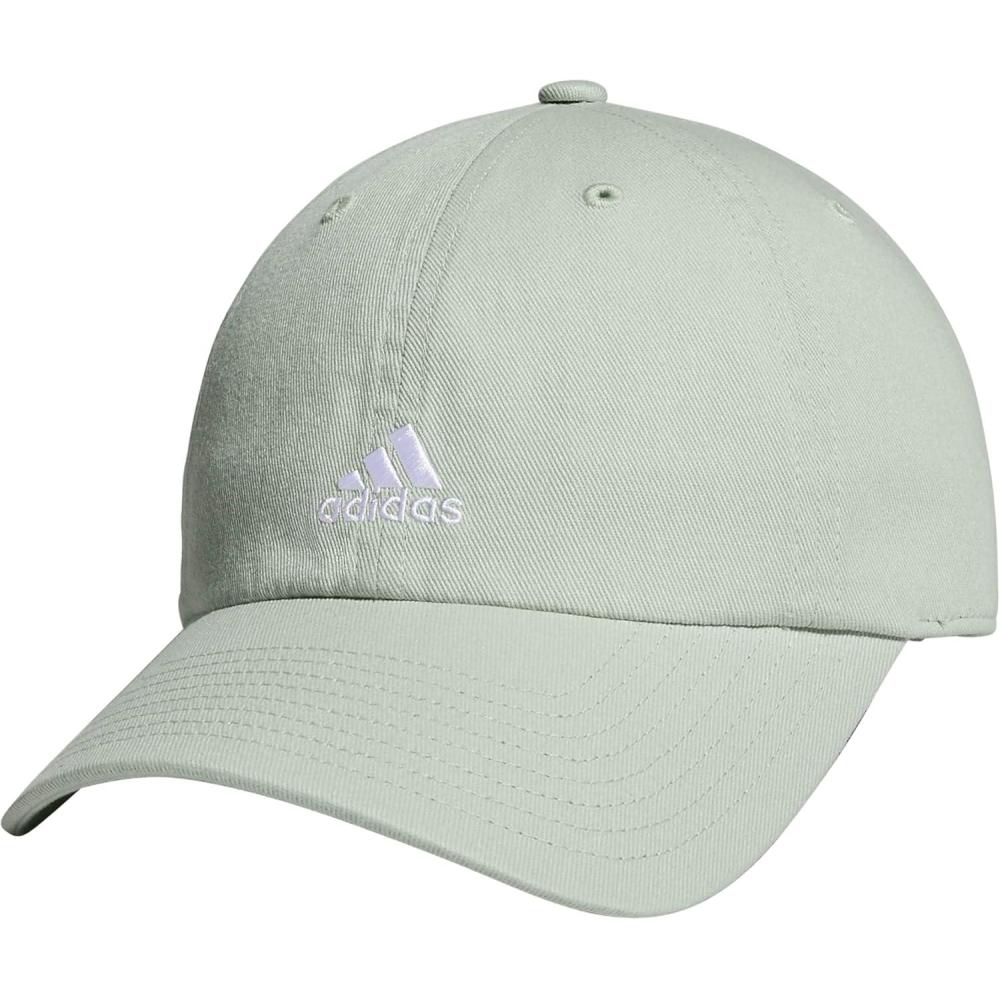 imageAdidas Womens Saturday Baseball Cap Adjustable Cotton Hat Athletic Relaxed FitLinen GreenWhite20