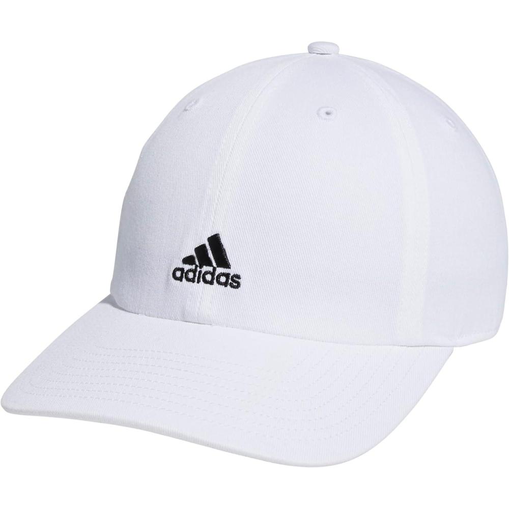 imageAdidas Womens Saturday Baseball Cap Adjustable Cotton Hat Athletic Relaxed FitWhiteBlack
