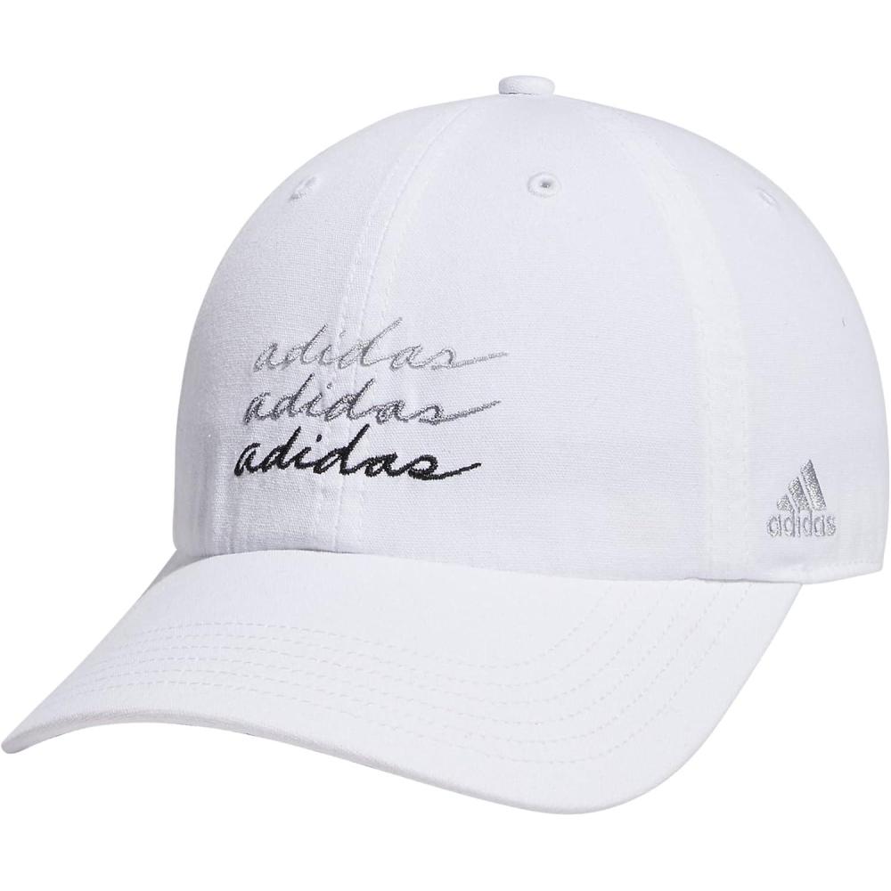imageAdidas Womens Saturday Baseball Cap Adjustable Cotton Hat Athletic Relaxed FitWhiteBlackGrey Clear Grey