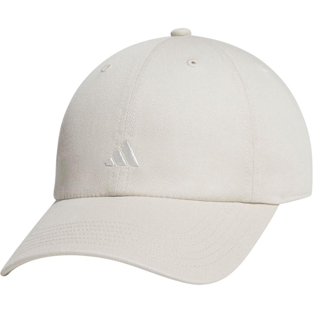imageAdidas Womens Saturday Baseball Cap Adjustable Cotton Hat Athletic Relaxed FitWonder Alumina GreyOff White