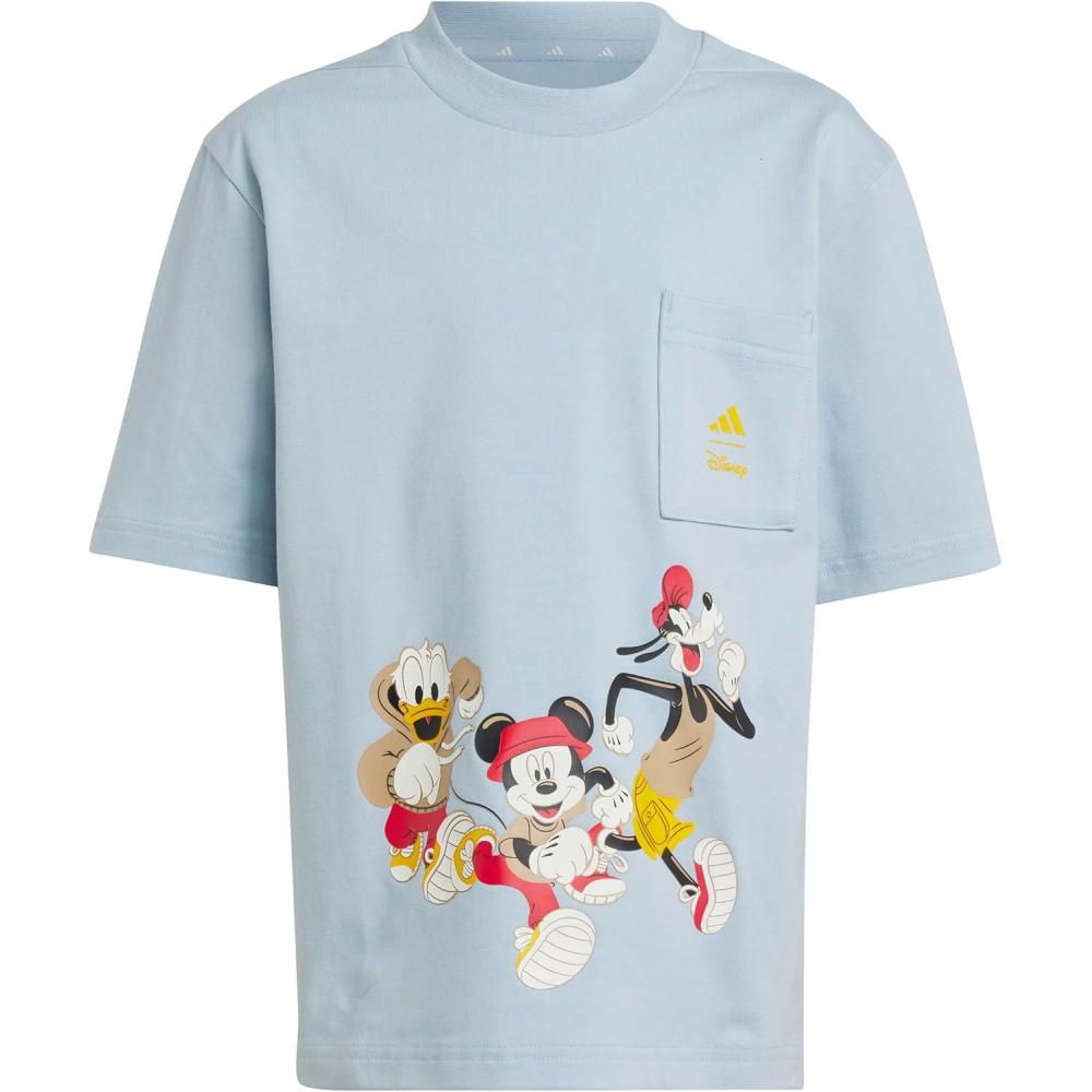 imageadidas Boys Disney Mickey Mouse TShirtWonder BlueCrew Yellow