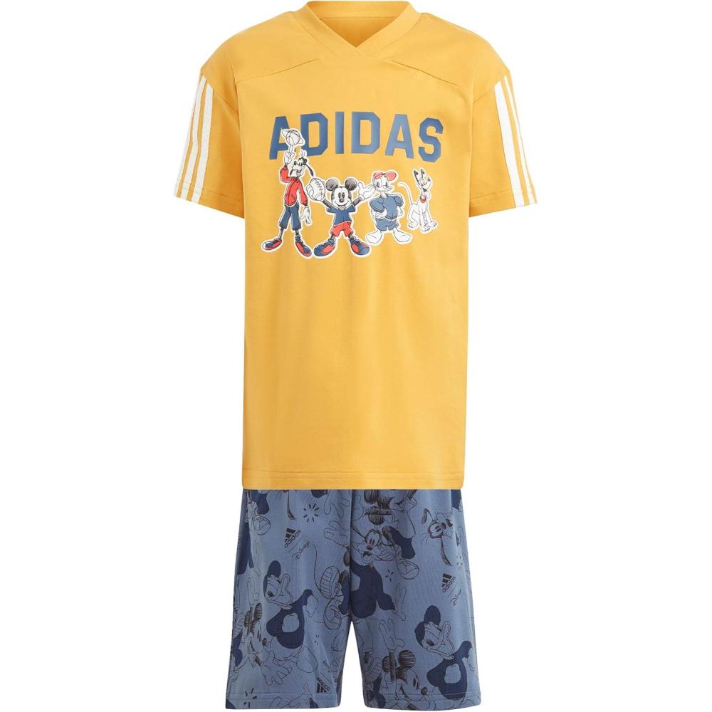 imageadidas Boys Disney Mickey Mouse Tshirt SetPreloved YellowOff White