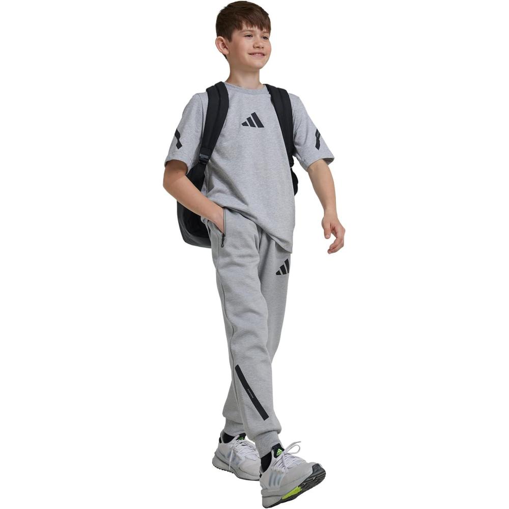imageadidas Boys Zne PantsMedium Grey HeatherBlack