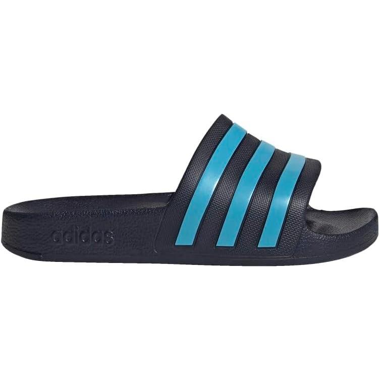 imageadidas Girls Adilette Slide SandalLegend InkBright CyanLegend Ink