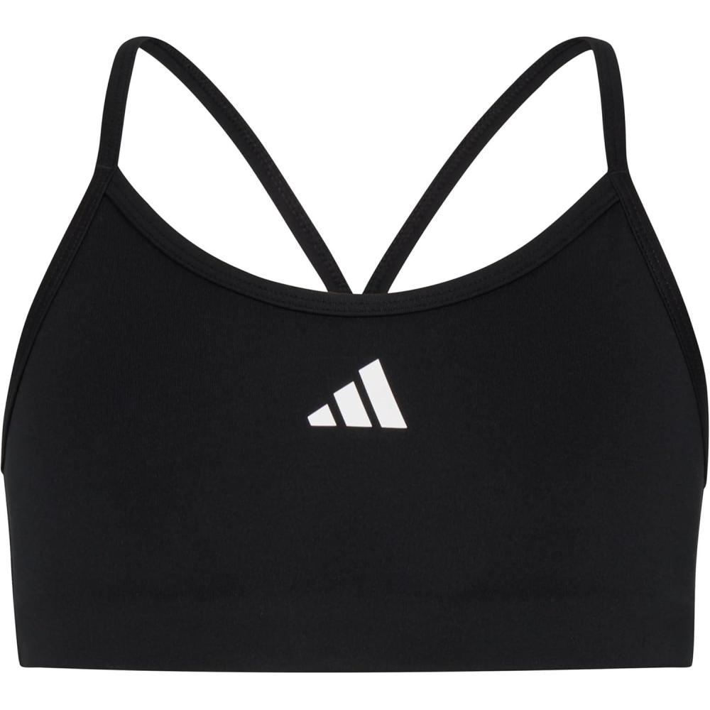 imageadidas Girls Padded Y Back Sports BraBlack