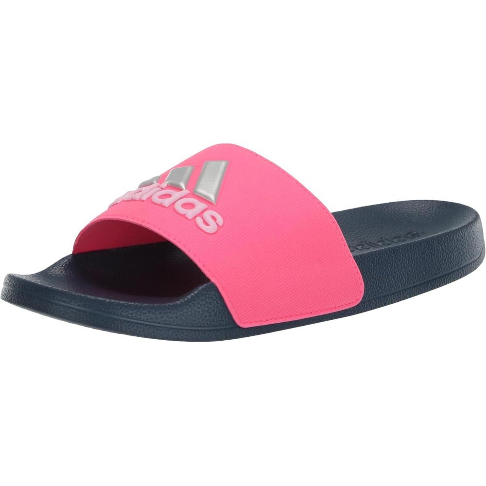 imageadidas Kids Adilette Shower SlideLucid PinkSilver MetallicPreloved Ink