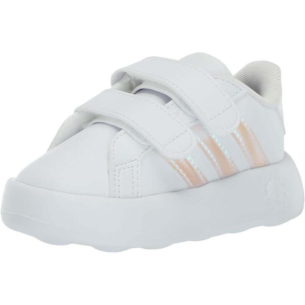imageadidas Kids Grand Court 20 ShoesWhiteIridescentGrey