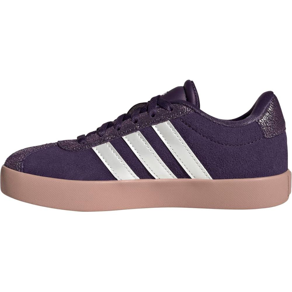 imageadidas Kids Vl Court 30 Skateboarding ShoesAurora PlumZero MetallicPink Gum