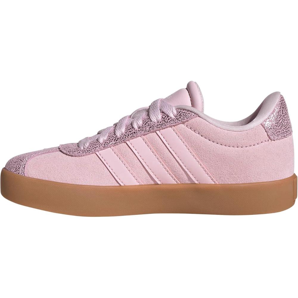 imageadidas Kids Vl Court 30 Skateboarding ShoesClear PinkClear PinkGum