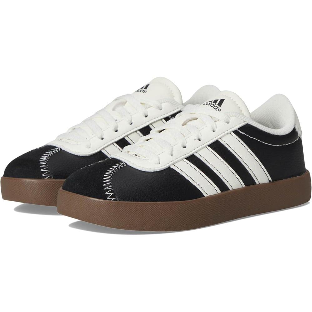 imageadidas Kids Vl Court 30 Skateboarding ShoesCore BlackOff WhiteCore Black