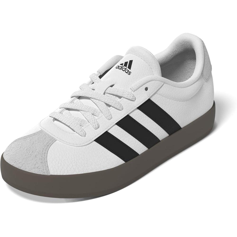 imageadidas Kids Vl Court 30 Skateboarding ShoesWhiteBlackGrey