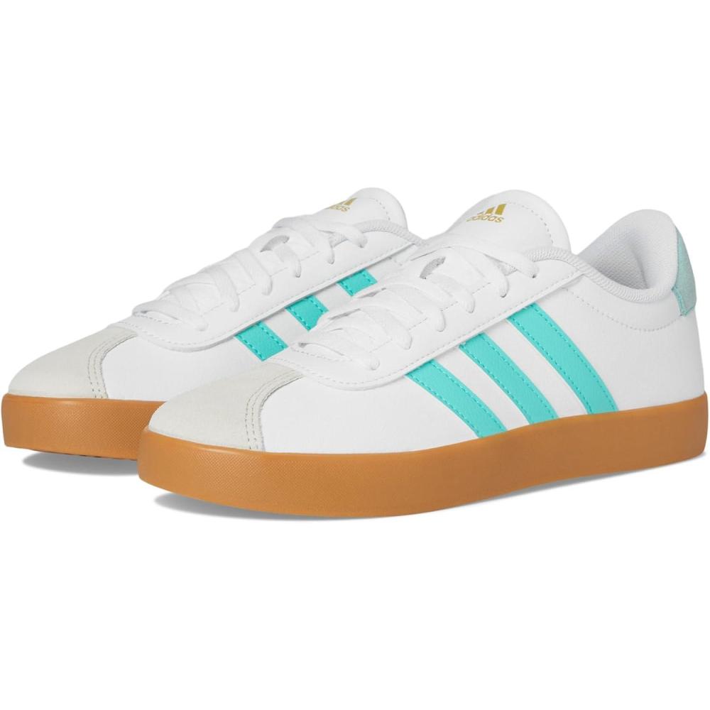 imageadidas Kids Vl Court 30 Skateboarding ShoesWhiteFlash AquaAlumina