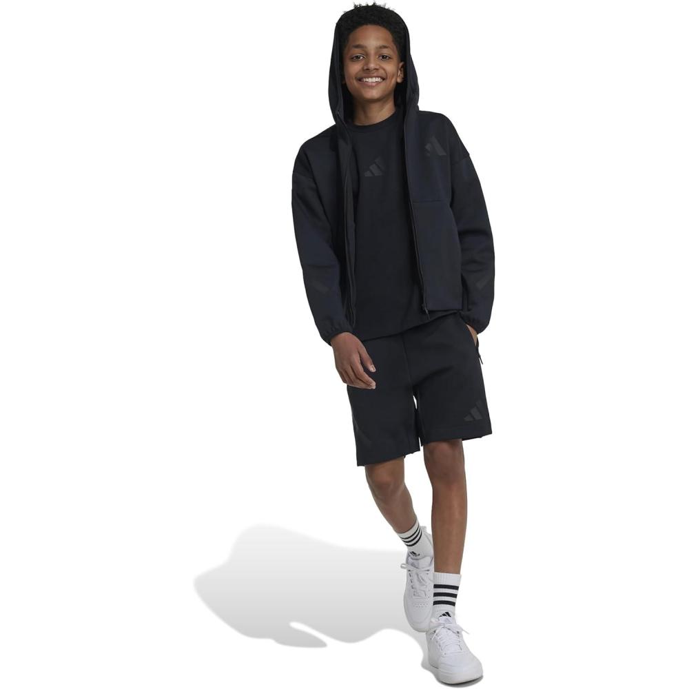 imageadidas Kids Zne Full Zip HoodieBlackBlack