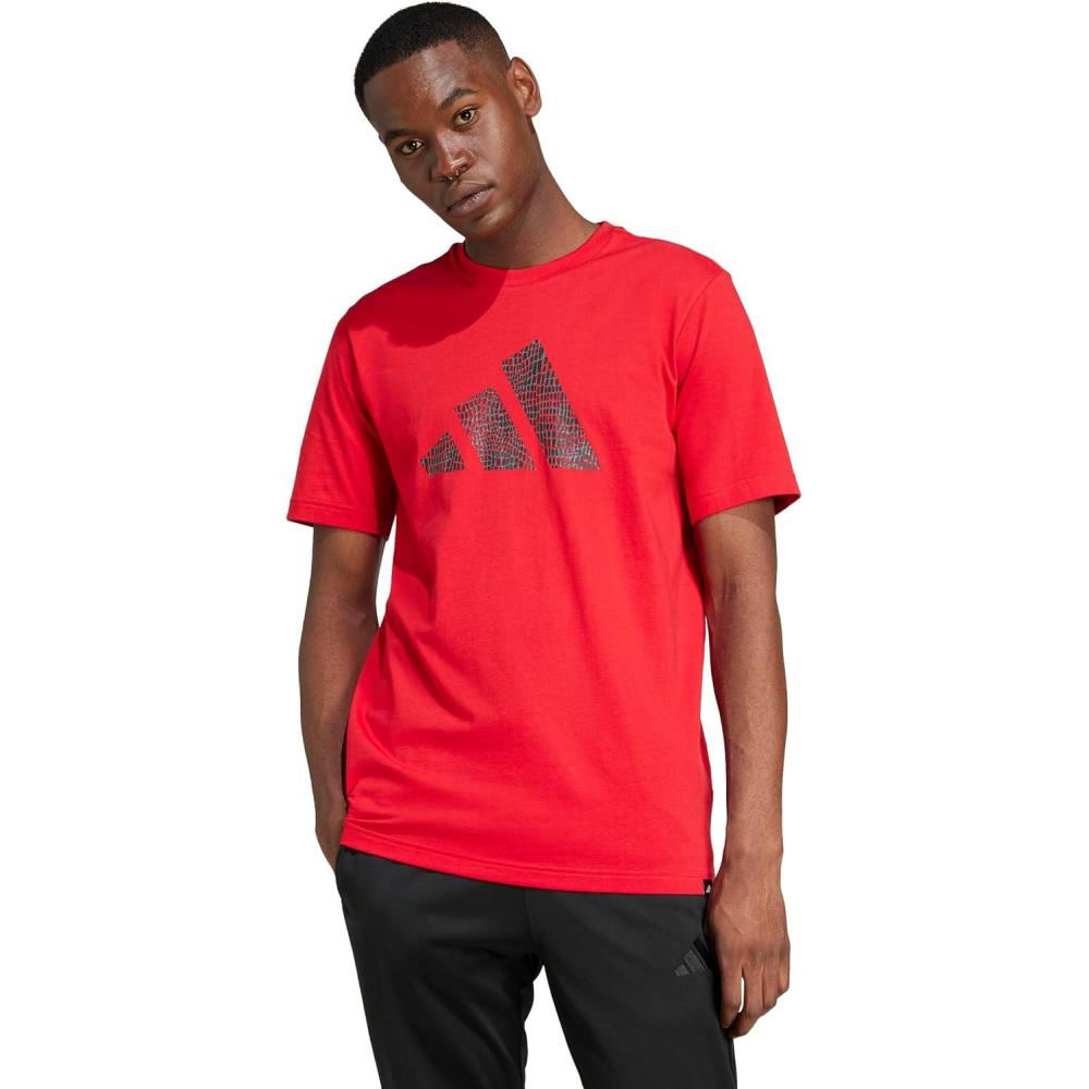 imageadidas Mens Codes Animal Graphic TShirtBetter Scarlet