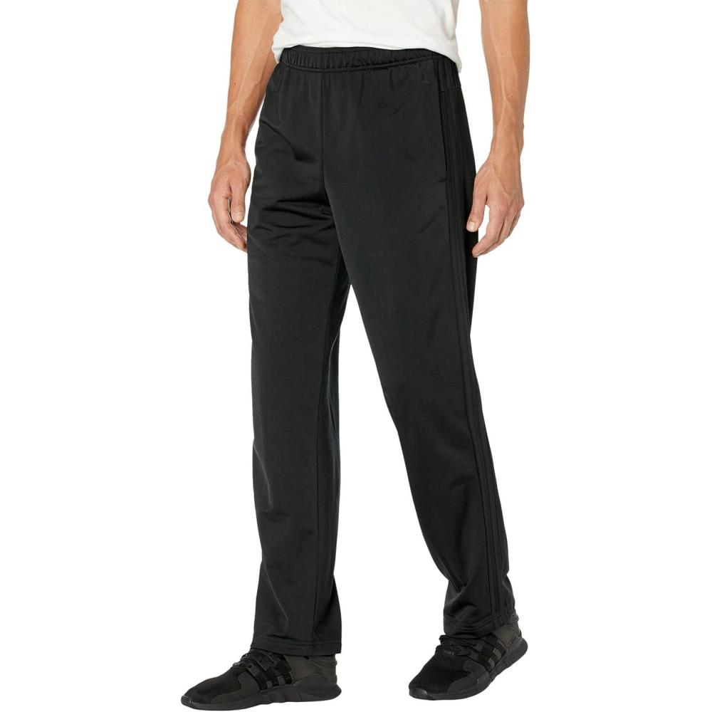 imageadidas Mens Essentials Warmup Open Hem 3stripes Tracksuit BottomsBlackBlack