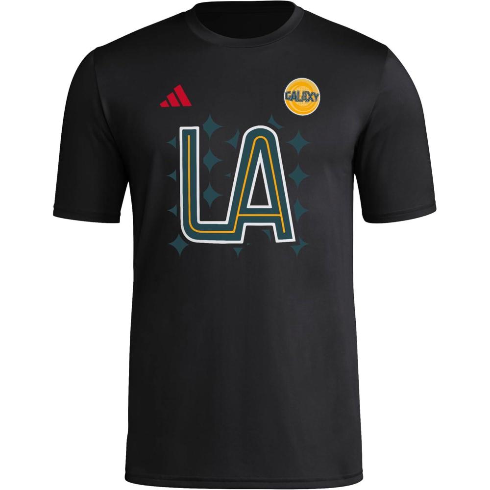 imageadidas Mens La Galaxy MLS Short Sleeve TShirtBlack La