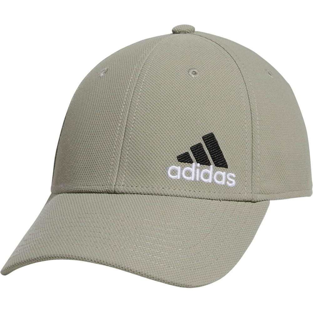 imageadidas Mens Release 3 Structured Stretch Fit CapSilver Pebble GreyBlackWhite