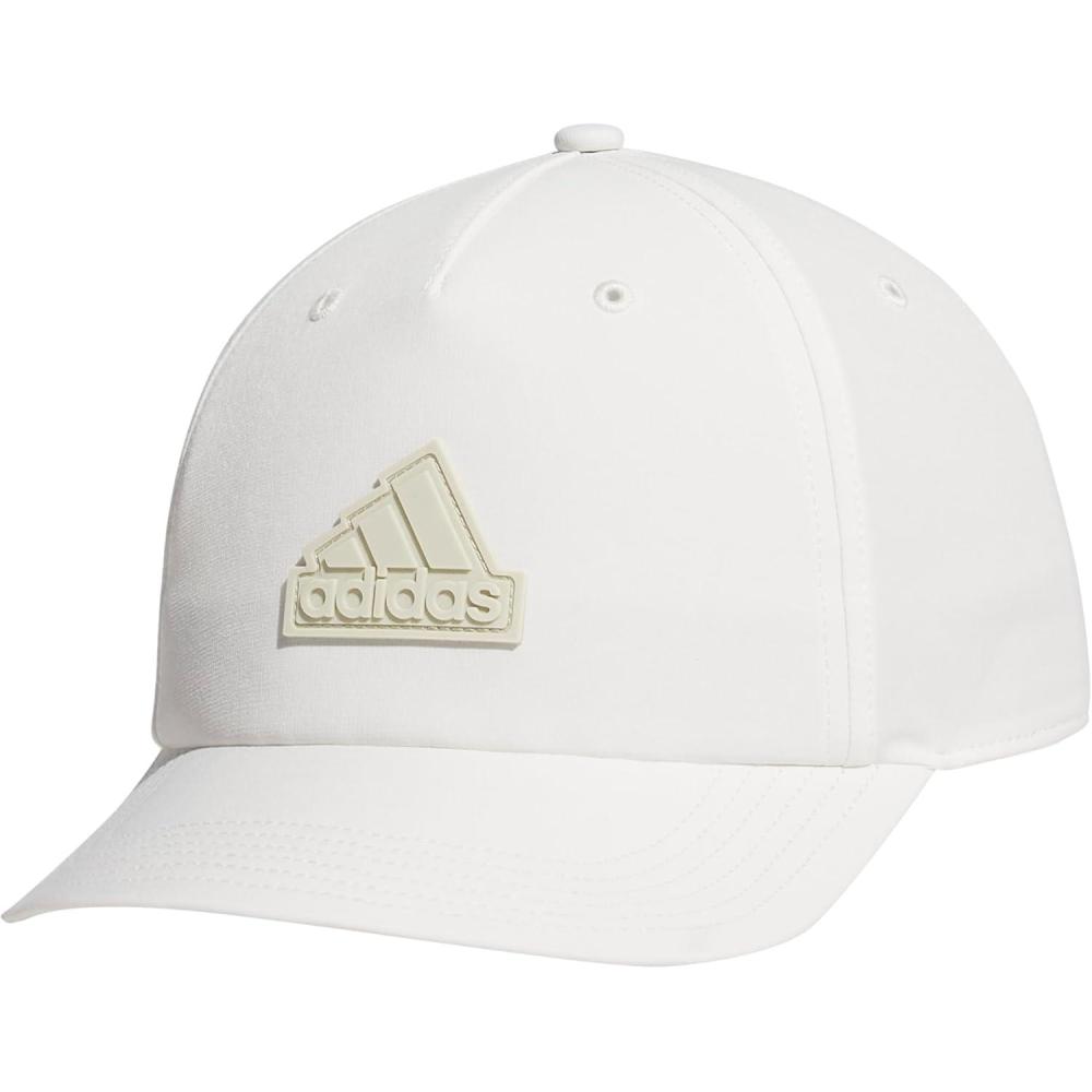 imageadidas Mens Sport 5Panel High Crown Structured Snapback Adjustable Fit CapOff WhitePutty GreyGrey