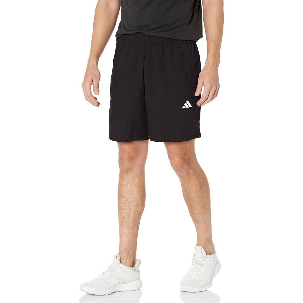 imageadidas Mens Train Essentials Woven ShortsBlackWhite