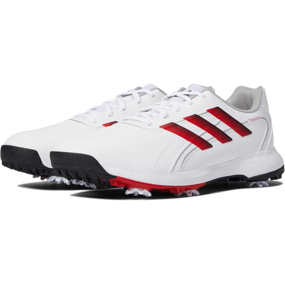 imageadidas Mens Traxion Lite Max Wide Golf ShoesFootwear WhiteCore BlackVivid Red