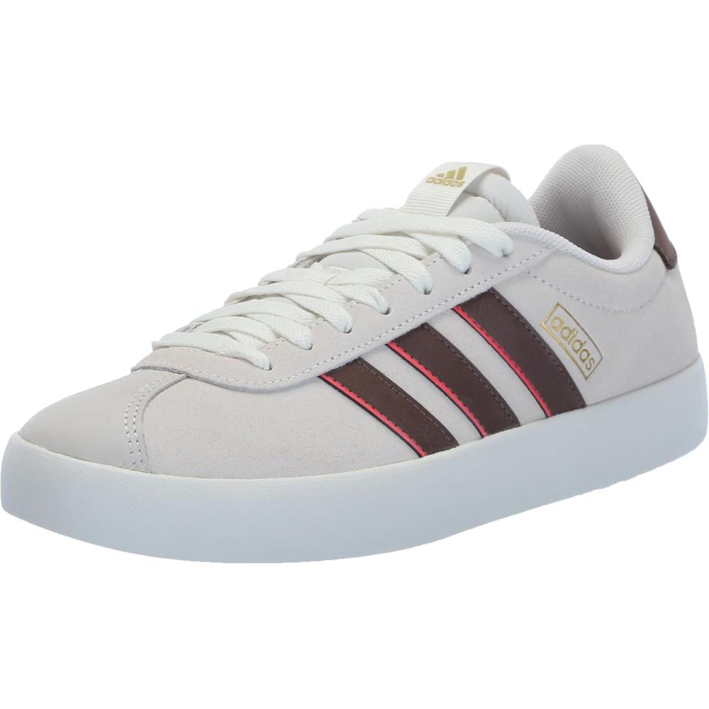 imageadidas Mens VL Court 30 ShoeOff WhiteEarth StrataGold Metallic