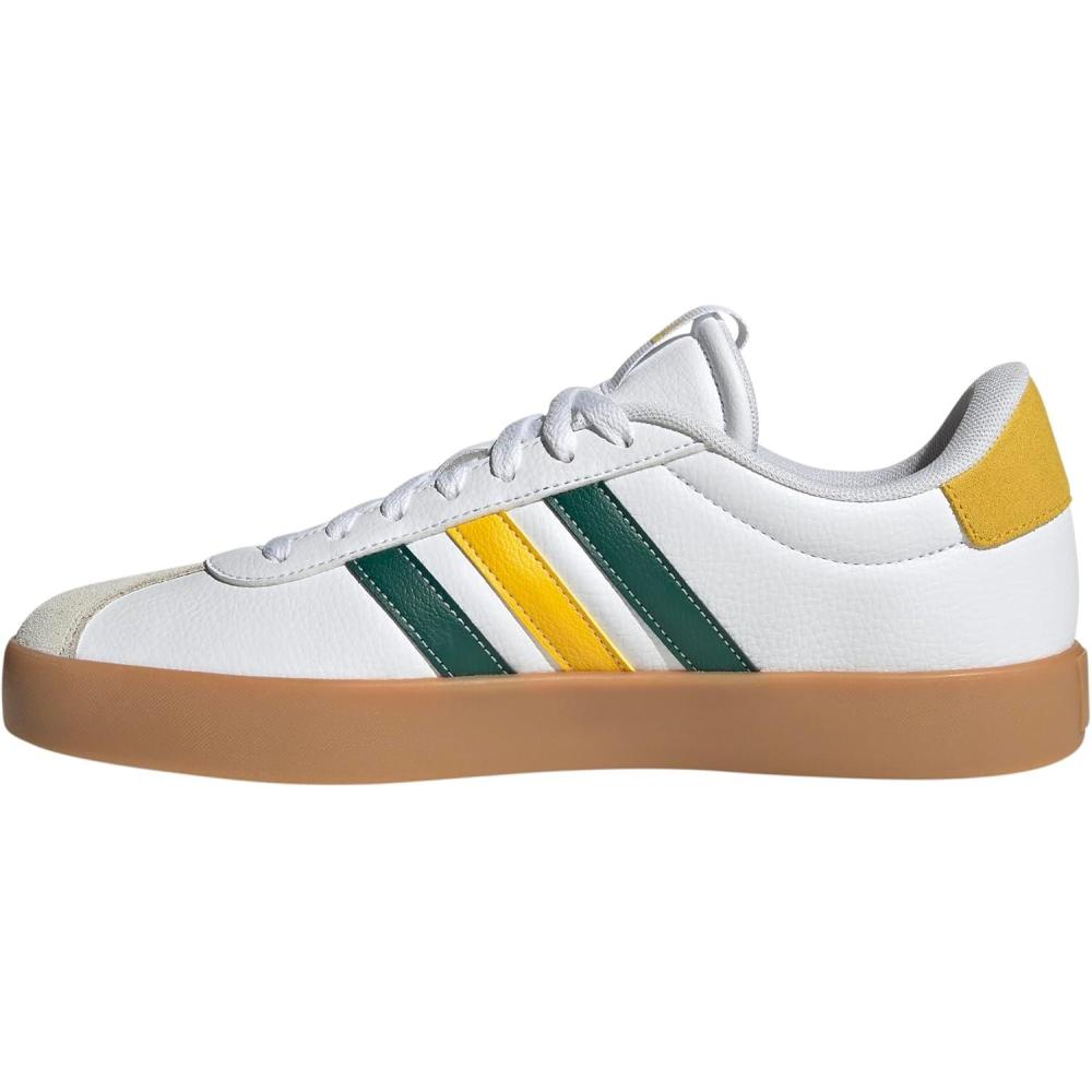 imageadidas Mens VL Court 30 ShoeWhiteCollegiate GreenUtility Yellow