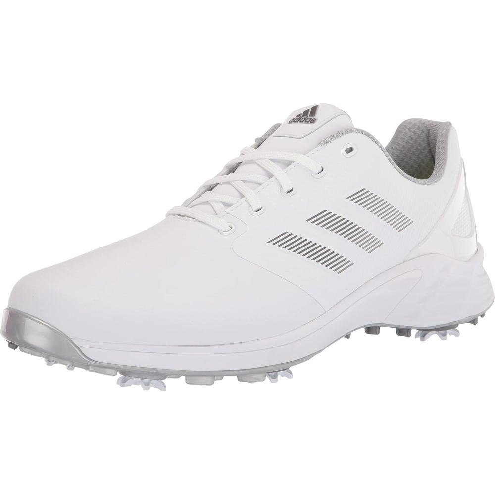 imageadidas Mens Zg21 Recycled Polyester Golf ShoesFootwear WhiteDark Silver MetallicSilver Metallic