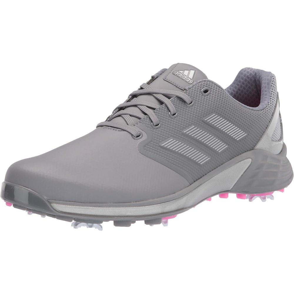 imageadidas Mens Zg21 Recycled Polyester Golf ShoesGreySilverScreaming Pink