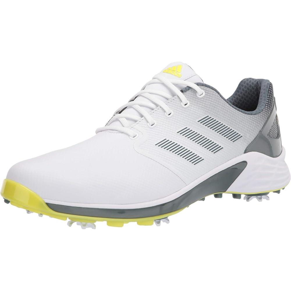 imageadidas Mens Zg21 Recycled Polyester Golf ShoesWhiteAcid YellowBlue Oxide