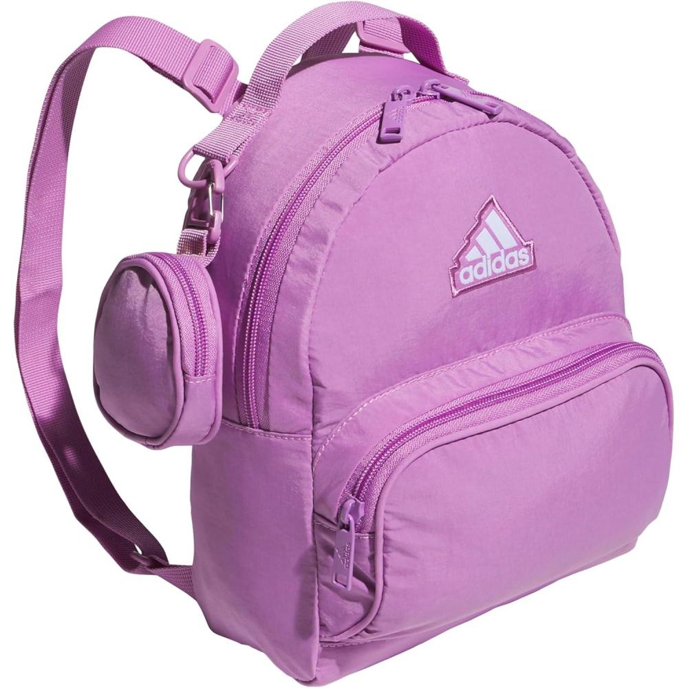 imageadidas Mini Backpack for Women Small Bag for Travel Gym Festival ampamp More BlackWhite One SizePreloved Purple