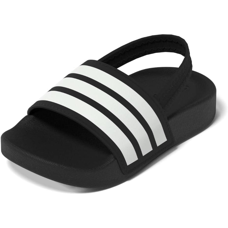 imageadidas Originals Kids Adilette Estrap SandalBlackWhiteBlack