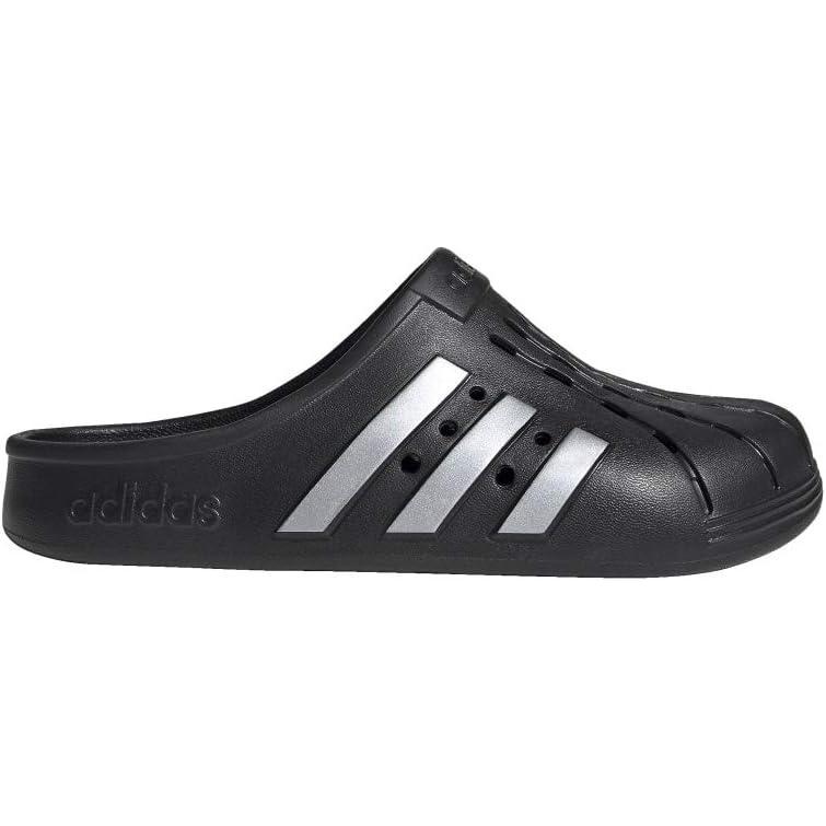 imageadidas Unisex Adult Adilette ClogsCore BlackSilver MetallicCore Black