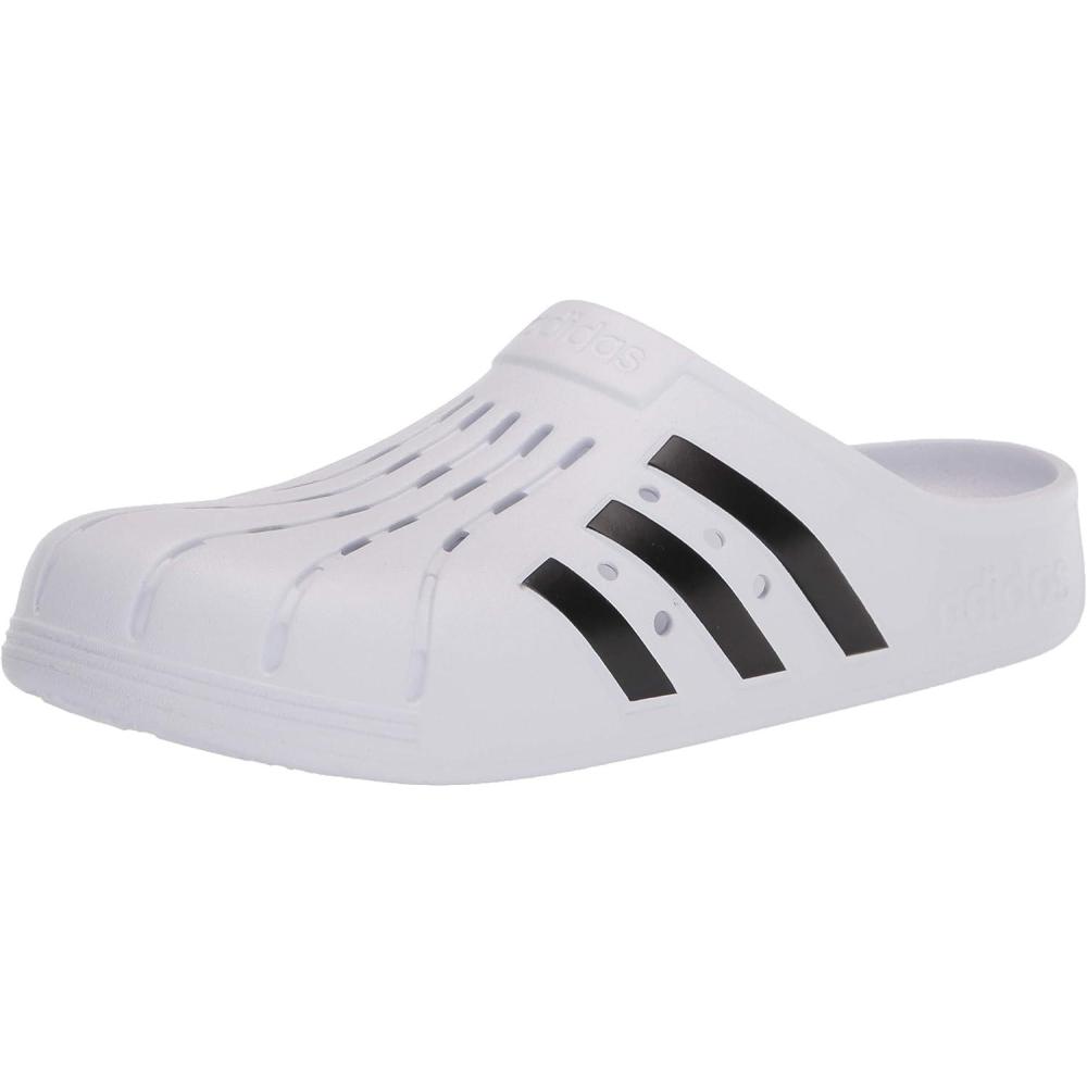 imageadidas Unisex Adult Adilette ClogsFootwear WhiteCore BlackFootwear White