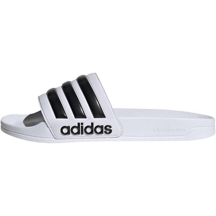 imageadidas Unisex Adult Adilette Shower Slip On SlidesFtwwht Cblack Ftwwht