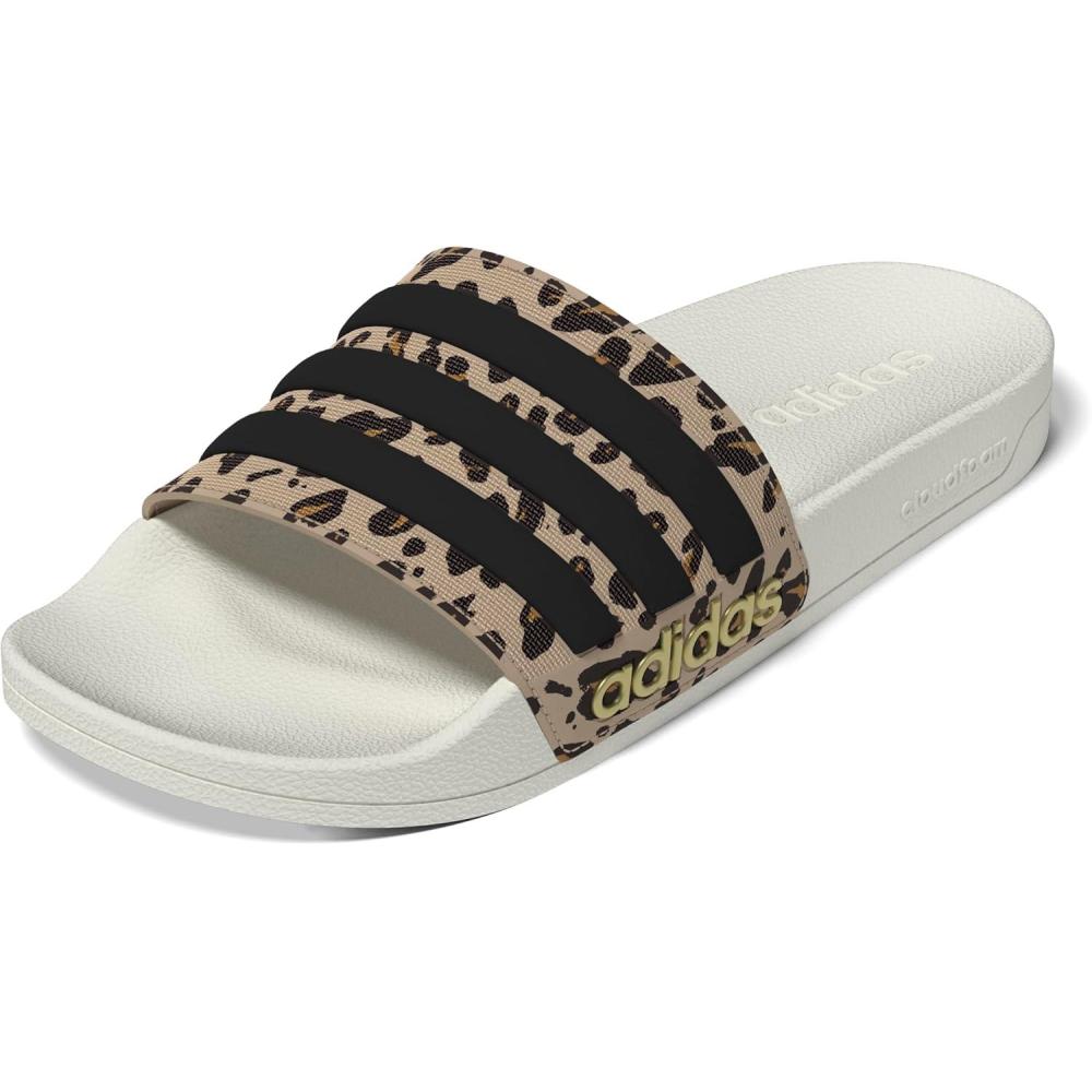 imageadidas Unisex Adult Adilette Shower Slip On SlidesOff WhiteBlackMagic Beige