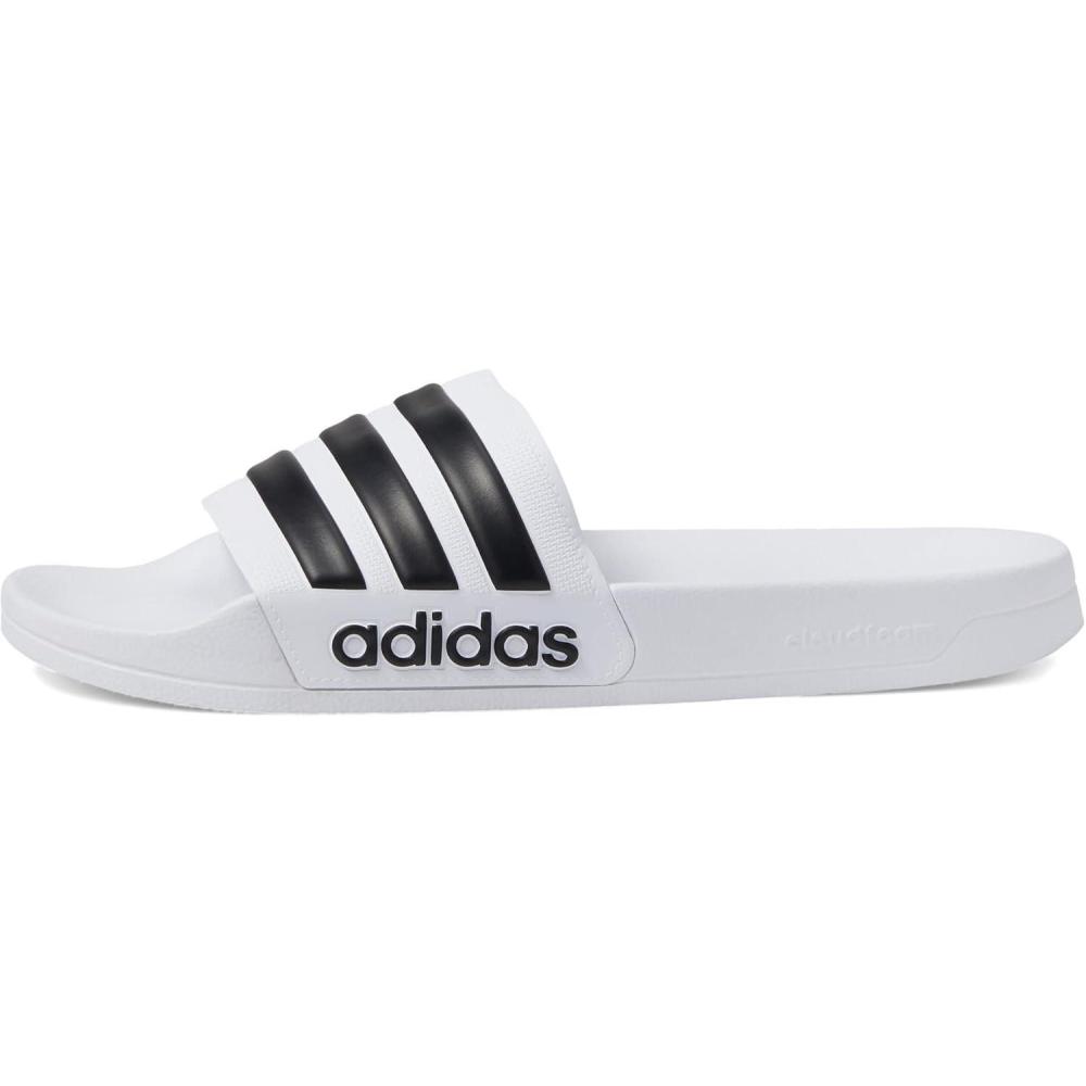 imageadidas Unisex Adult Adilette Shower Slip On SlidesWhiteCore BlackWhite