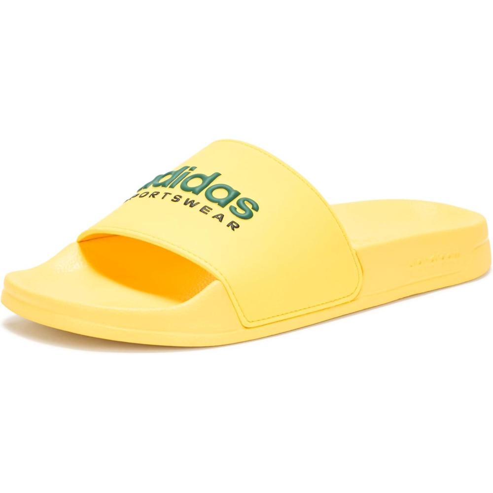 imageadidas Unisex Adult Adilette Shower Slip On SlidesYellowYellowCollegiate Green