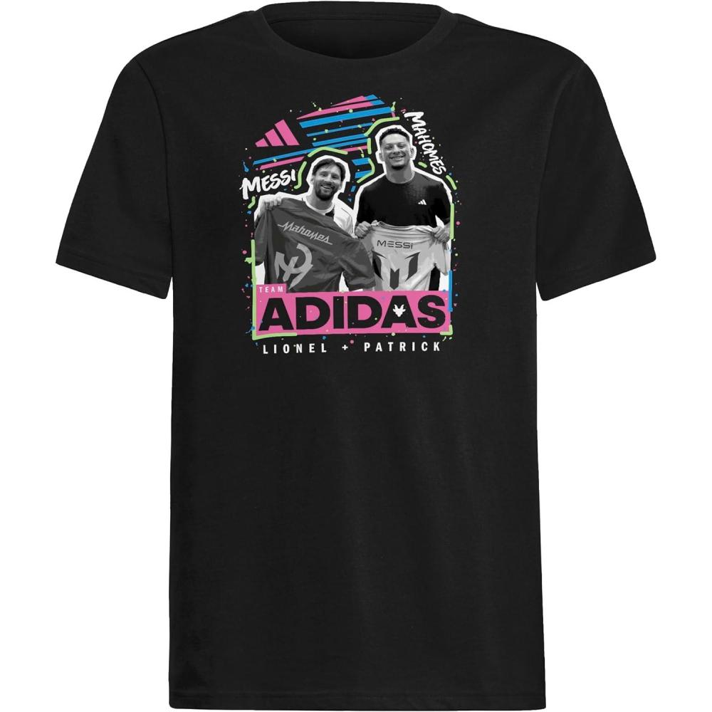imageadidas Unisex Kids Messi X Mahomes Jersey Swap TShirtBlackMessi X Mahomes