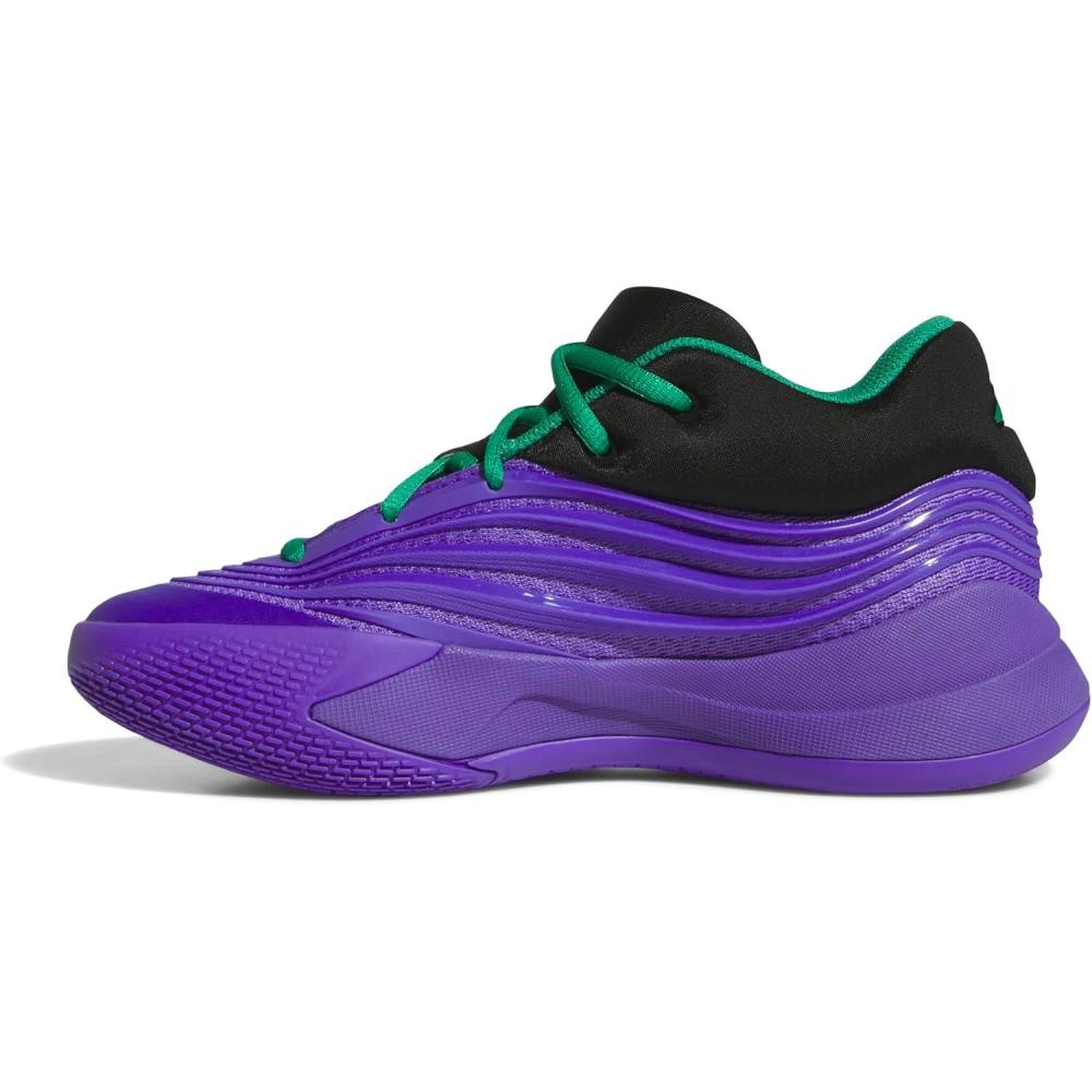 imageadidas UnisexChild Dame X Basketball SneakerPurple RushBlackCourt Green